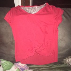 Red Lace Blouse